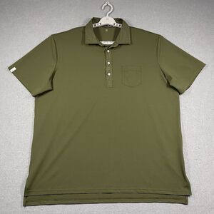 RLX Ralph Lauren Mens Polo Shirt XXL 2XL Army Olive Green Performance Golf